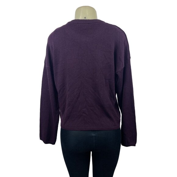Lulu’s Women’s Burgundy Round Collar Sweater Sz M - NWT - Picture 3 of 7